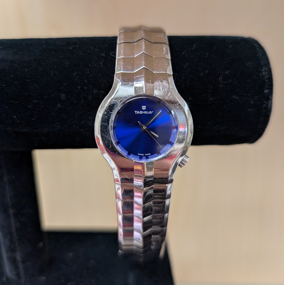 TAG Heuer Alter Ego Watch In Stainless Steel w. Blue Face